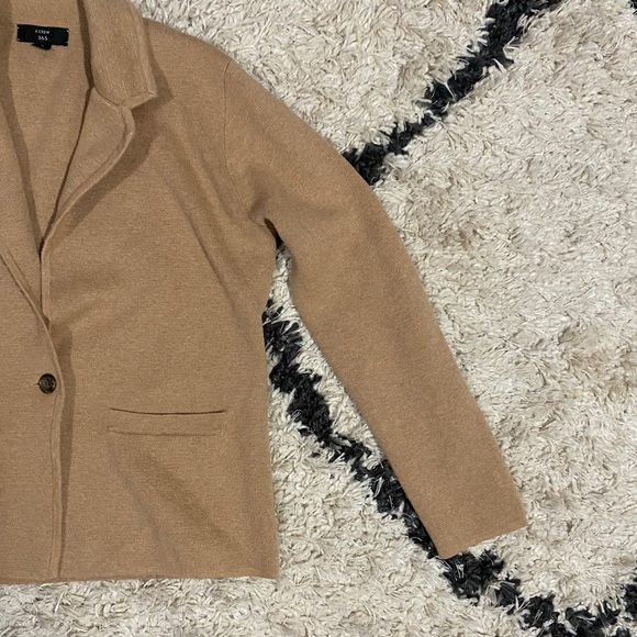 J.Crew 365 Sophia Camel Color Merino Wool Sweater Blazer - Picture 5 of 10
